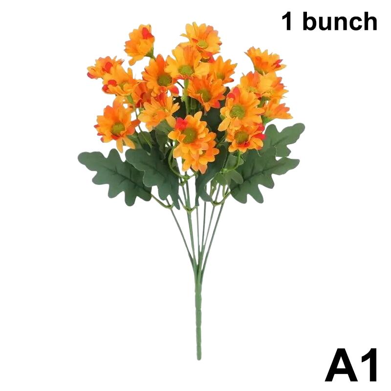 Künstliche Sonnenuntergangs-Chrysanthemen Blumen Realistische Außen-/Innen-Blumenarrangements Wasserdicht Winddicht Künstliche Blumen Heimparty Dekor