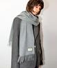 DAMAGE MNEMONIC 100% Wool Gray Muffler
