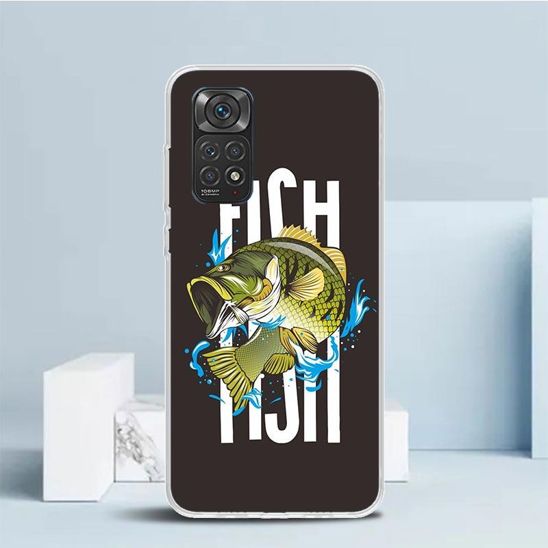 Fischereiverein Grafik Handyhülle Für Xiaomi Redmi Note 15 14 14S 13 12S 12 Pro Plus 11S 11 11T 11E 10S 10 + Weiche TPU Rückseite R