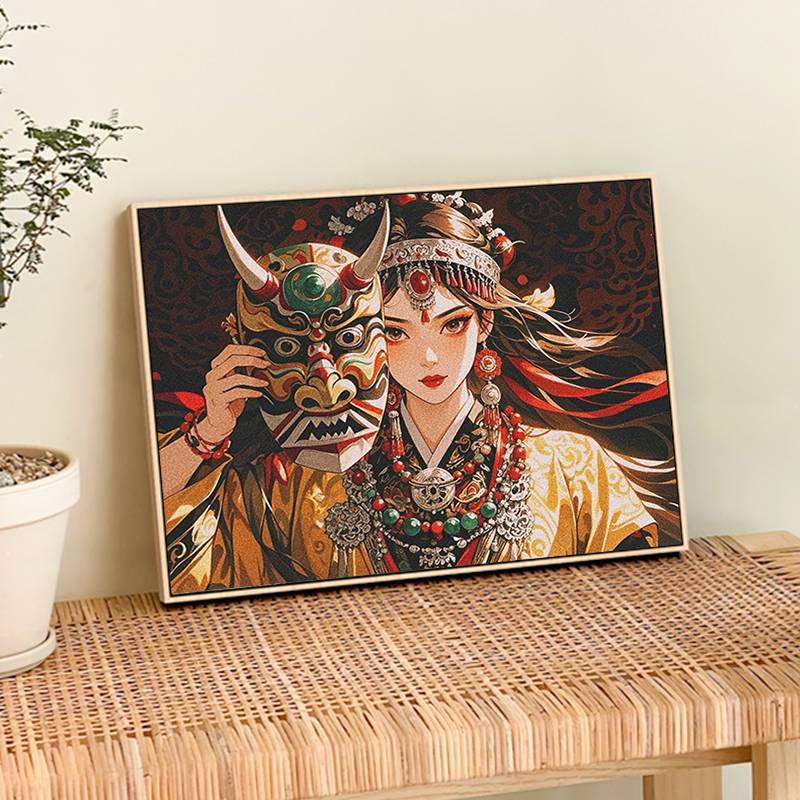 Hand-Painted Thangka Oil Painting 2025: DIY Acrylic Art for Dunhuang Living Room