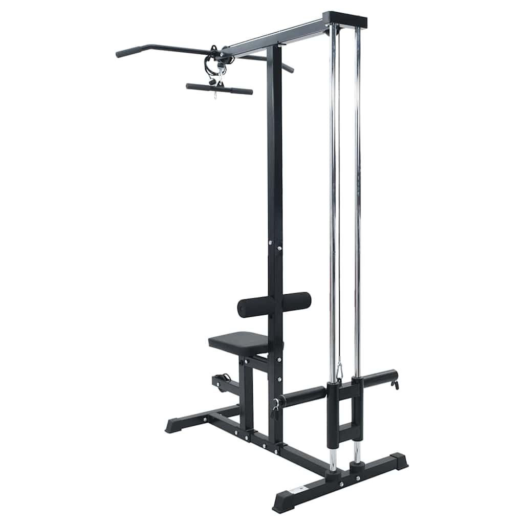 Lat Pulldown Machine Black 110 X 70 X 187 Cm