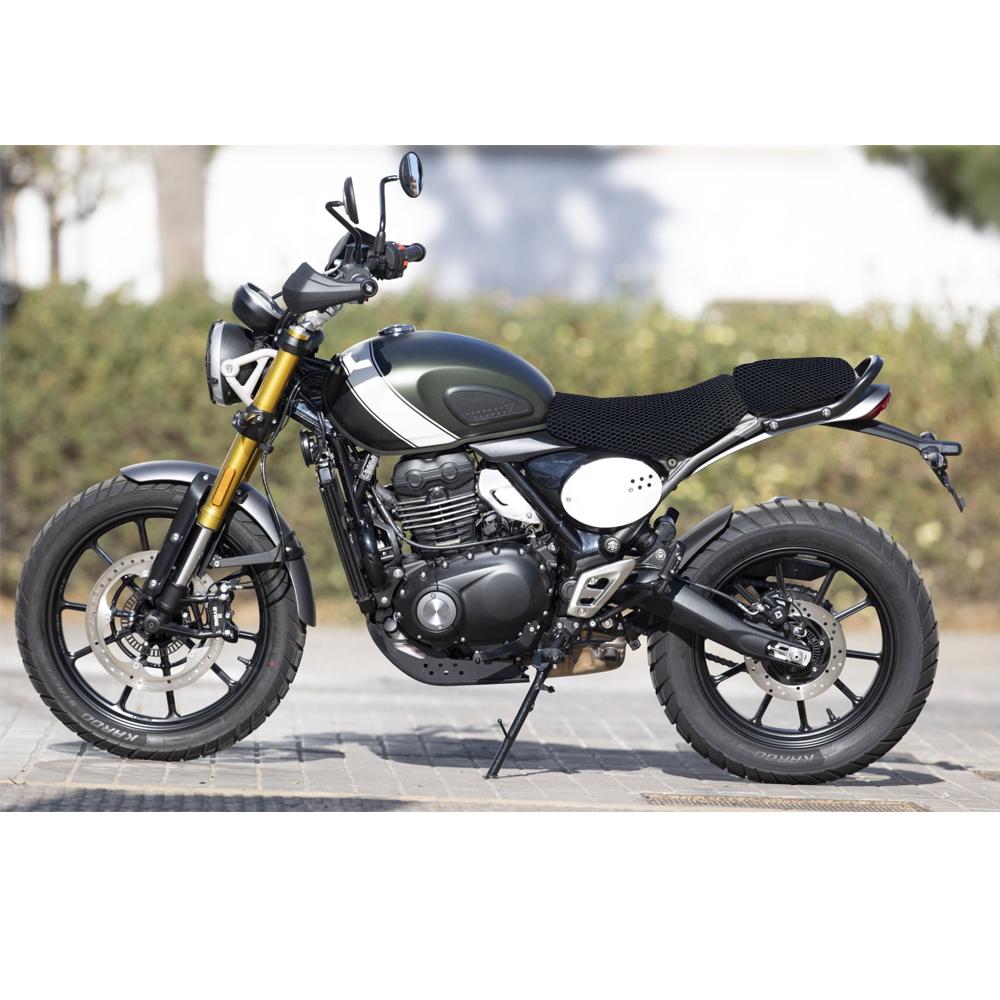 For Scrambler 400 X 2024 Motorcycle Seat Cover 3D Airflow Breathable Mesh Cushion Pad Anti Slip Waterproof Mesh Cushion