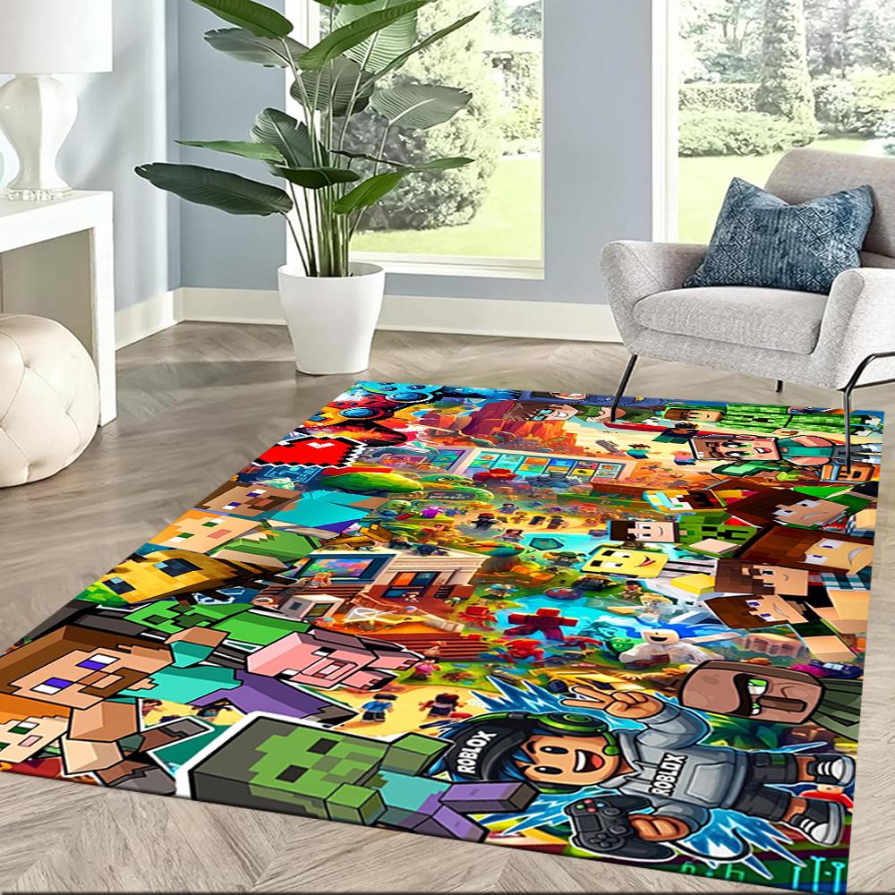 Minecraft 68 Area Rug Suitable for Outdoor Playrooms Study room Foyer Antislip Carpet Decorate Offices Luxury Gift for Birthday, Christmas, Wedding