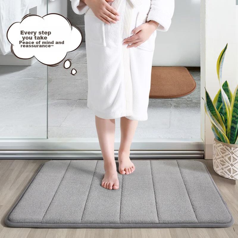 Huaxu Household Bathroom Absorbent Mat, Non-Slip Mat for Bathroom Entrance, Foot Mat, Door Mat, Entrance Mat for Bedroom