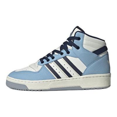 Originals Rivalry Slip-Resistant Cushioning Mid-Top Skateboard Shoes Unisex Blue White Sneakers IH3403