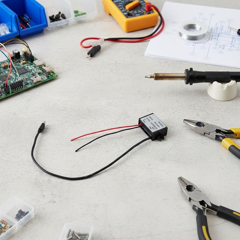 Waterproof DC Converter USB C Adapter for 12V 24V Input to 5V Output Charging