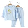 Children's Spring/Summer Cotton Pajamas: Tagless Long Sleeve Set for Boys and Girls