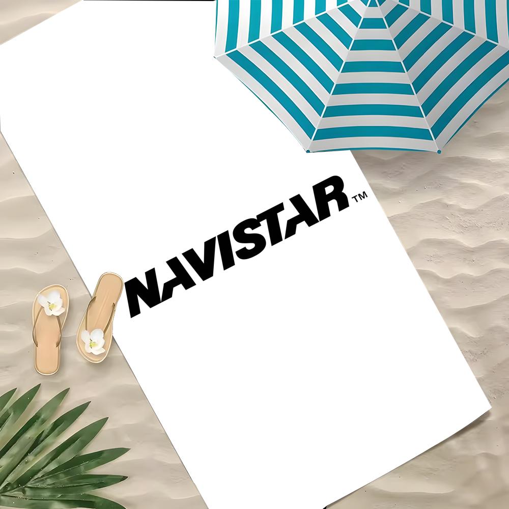 Brand Navistar logo Towel Polyester Beach Towel Quick Dry Sand Free Bath Towel for Summer Pool Travel Vacation