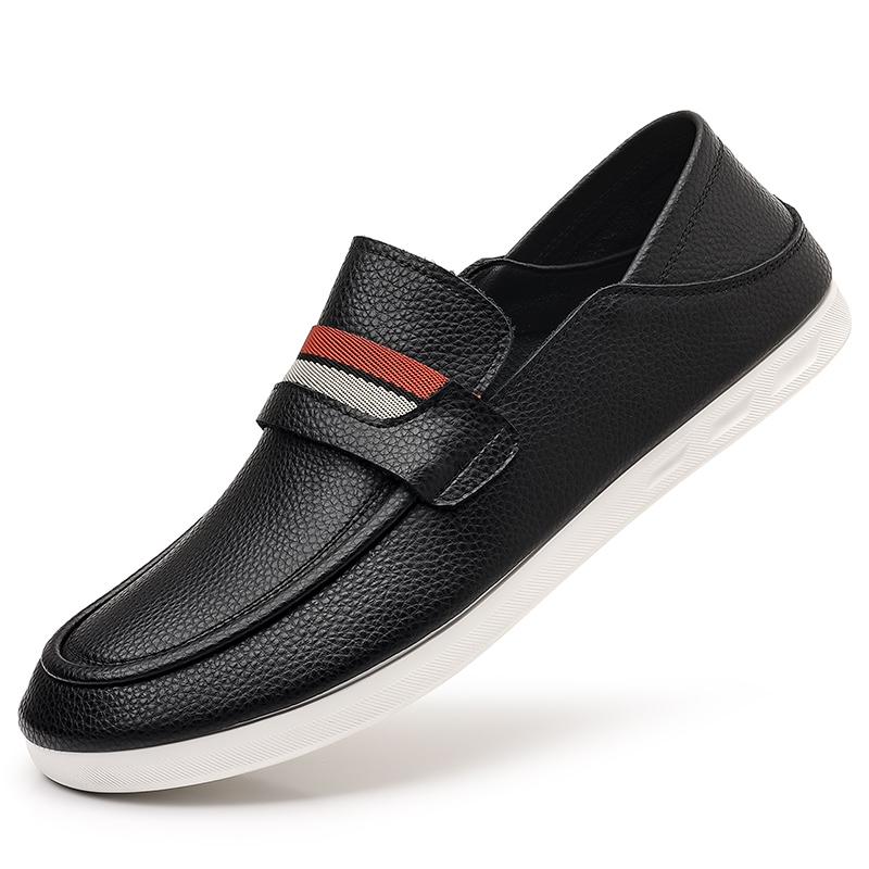 

Мода 2025 Новая удобная обувь для ходьбы Роскошные мокасины Мужские Кожаные лоферы ручной работы Повседневные мужские слипоны для вождения Универсальные слипоны 44 чёрный