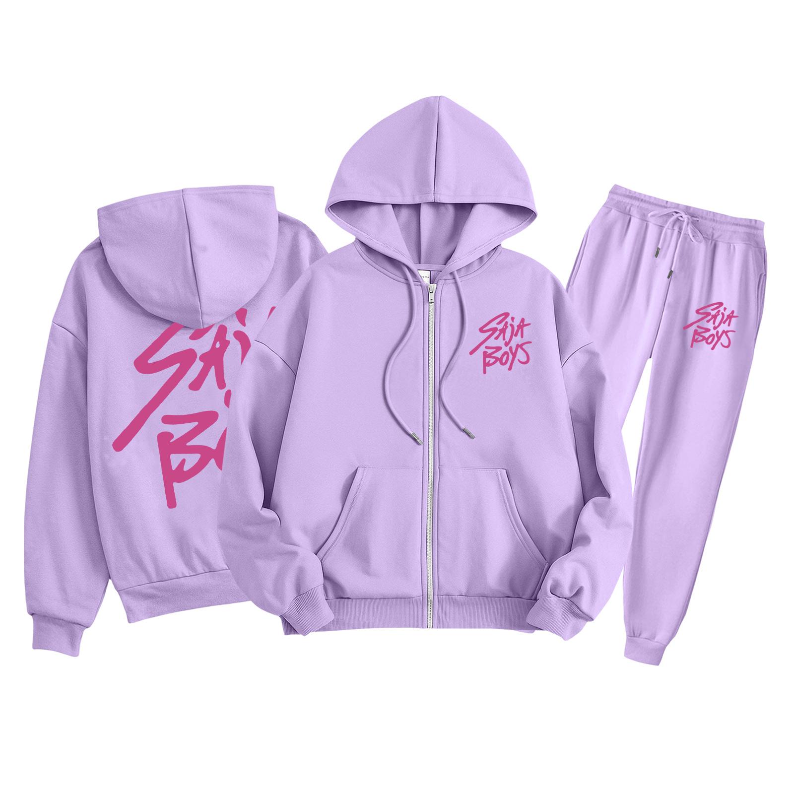 

Детская мода Толстовка с длинным рукавом, на молнии, с капюшоном, спортивные штаны с принтом, комплект толстовки с карманами 140