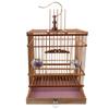 Bamboo Bird Cage Rectangular Carbonized Purple Hanging Hook Removable Tray Vintage Birdcage for Small Birds Finches