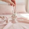 Cute Fabric Bunny Cartoon Pendant Cute Bag Charm Practical Handmade Fabric Key Chain For Car Rearview Mirror Backpack