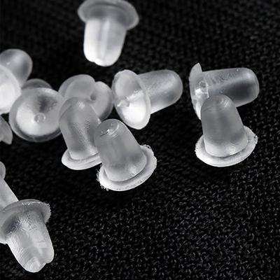 100 pezzi/set di tappi per le orecchie in silicone trasparente per tunnel per orecchini penetranti