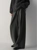 Façade Pattern High Waist Wide-Leg Casual Suit Pants for Women - Slimming, Floor-Length, Spring & Autumn Style
