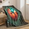 Whimsical Fox and Butterfly Print Blanket Soft and Cozy Perfect for the Living Room Bed Sofa or a Nap,gift