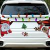 1Set Magnetic Car Reflective Christmas Stickers Cute Reindeer Santa Pattern Decor Decal Reble Christmas Festive Car Ornament
