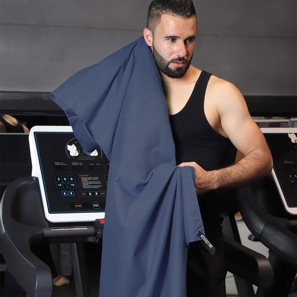 Toalha Esportiva Secagem Rápida Microfibra Super Absorvente Leve Academia Praia Para Fitness Natação Viagem Portátil Bolsa de Rede Multi