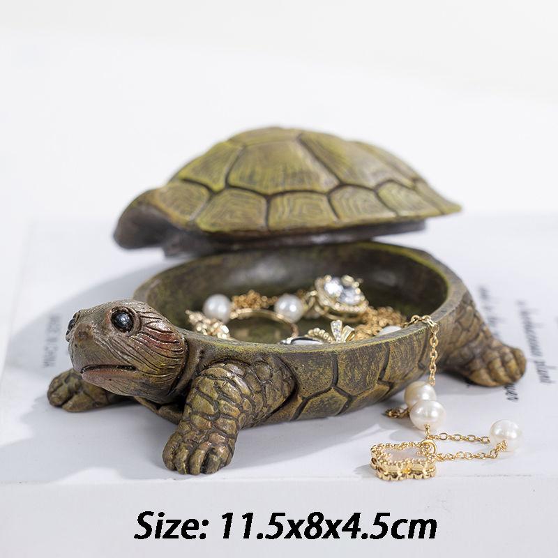 

Turtle Jewelry Box Cute Ring Earring Storage Box Luxury Women s Necklace Jewelry Organizer Boxes Desktop Decorative Ornaments