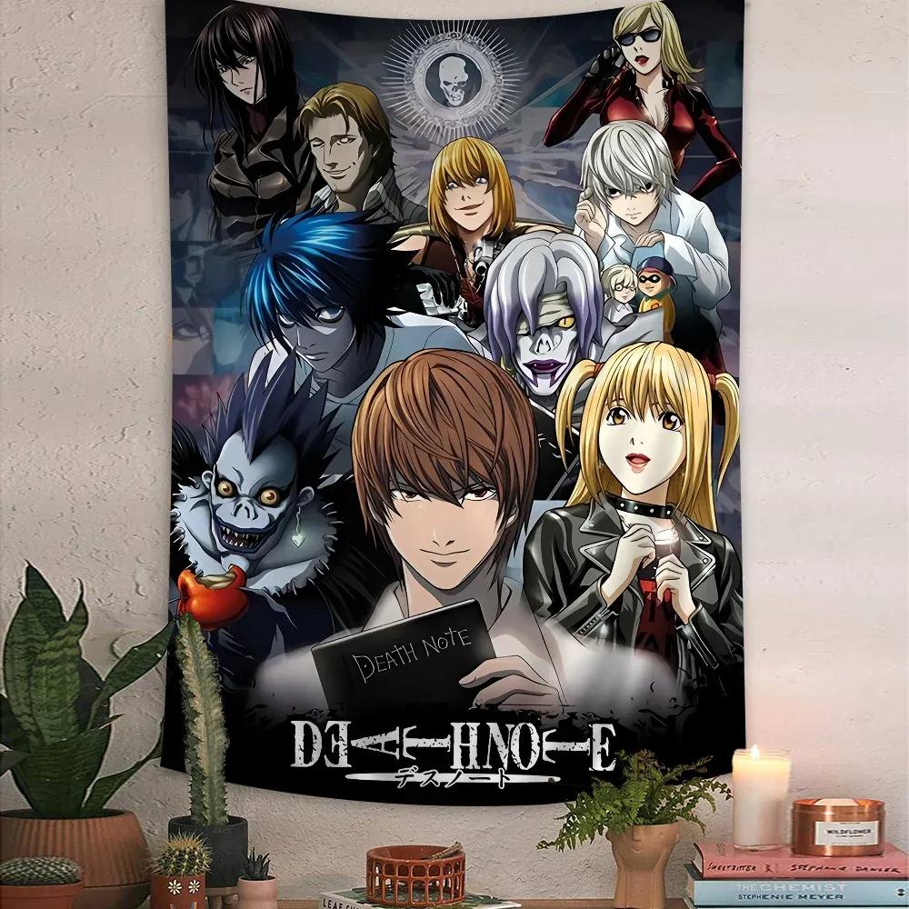 Anime Death Note DN L Πολύχρωμη Ταπετσαρία Κρεμαστή στον Τοίχο Μποέμικες Ταπετσαρίες Τοίχου Μάνταλα Φύλλα Κρεμαστά στον Τοίχο