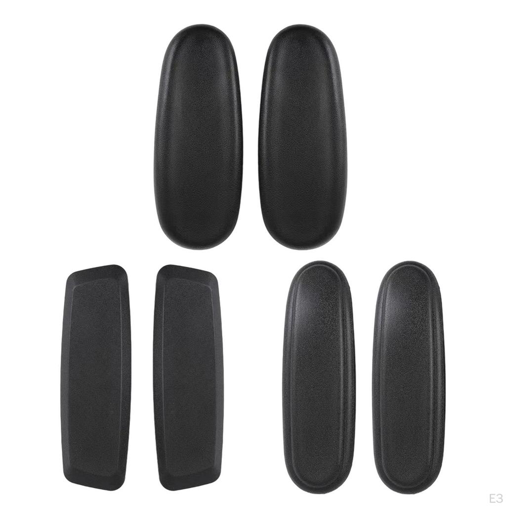 2 Pieces Office Chair Armrest Arm Pads PU Leather Universal Easy Installation Comfortable Replace
