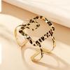Leopard Geometric Hollow Open Adjustable Bracelet