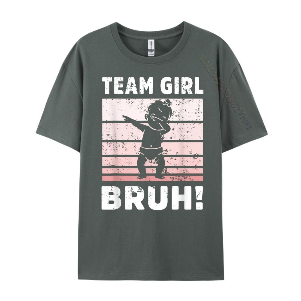 Family Team Girl Bruh Gender Reveal Party Announcement Cotton Graphic Tees Long Sleeve TShirt Men Designer Clothes