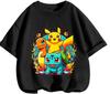 Hot Selling 2026 Kids T Shirt Pikachu Lovely Pattern Soft Comfy Casual School Wear Boys Girls Summer Street Apparel