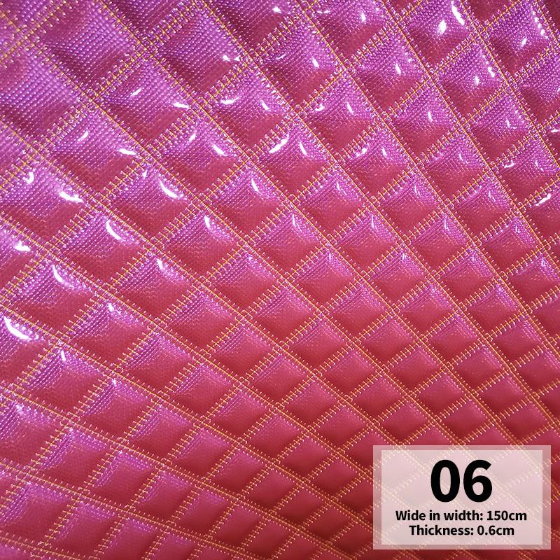 Embroidered Thick Sponge Artificial PU Leather Fabric For Upholstery Furniture Car Floor Background Door Decor Faux Leather