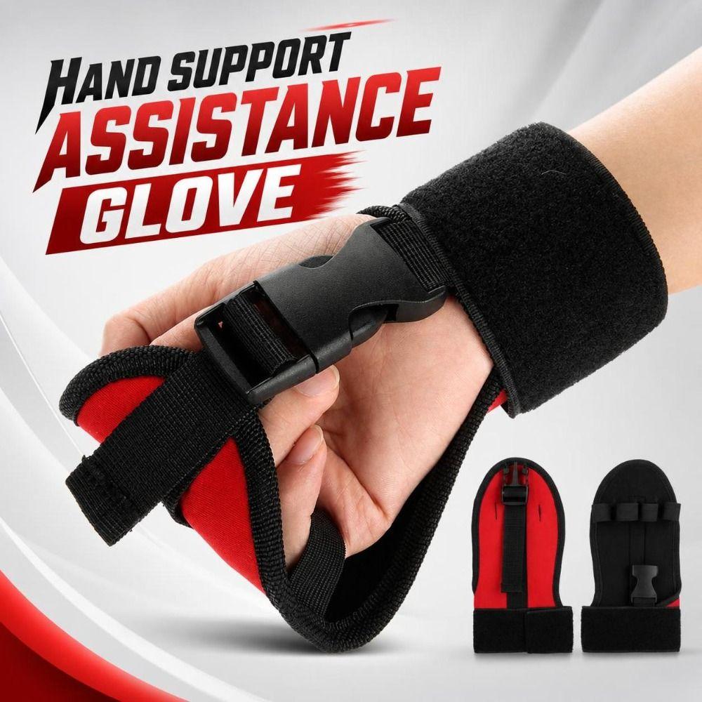 Adjustable Hand Fixation Mitt Flexible Grip Assistance Glove Hand Support Brace Elderly,Athletes