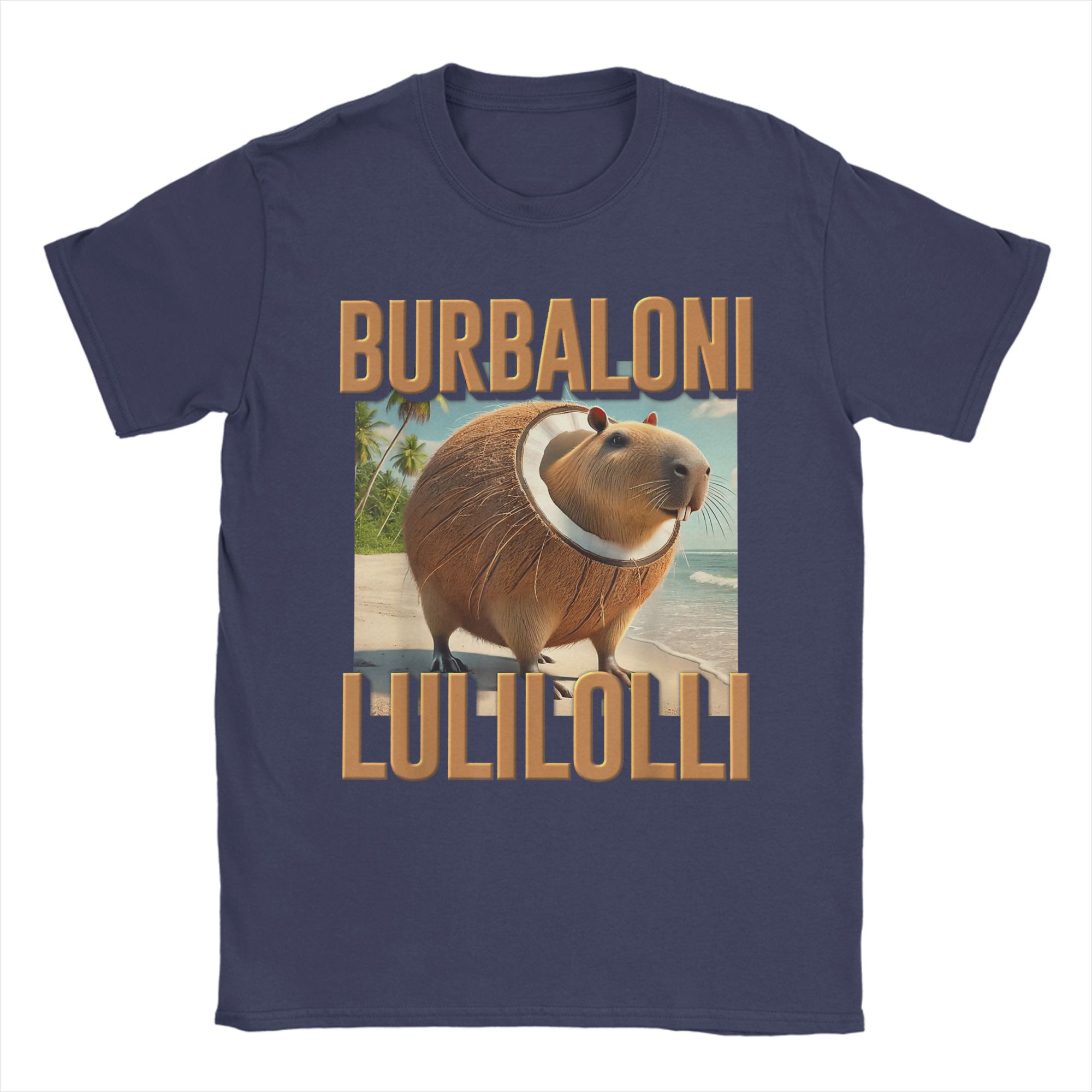 

Веселые футболки с мемом про итальянский бред Burbaloni Luliloli для мужчин, с круглым вырезом, хлопковые футболки, футболка с коротким рукавом 4XL