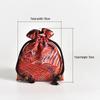 Hand-Embroidered Brocade Double-Layer Cotton Linen Drawstring Jewelry Bag