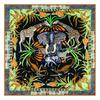Manual Hand Rolled Twill Silk Scarf Women Timpani Print Square Scarves Echarpes Curled Foulards Femme Wrap Bandana Hijab 90CM