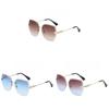 Metallic Frame Geometric Sunglasses With Gradient Pink Lenses Uv400 For Outdoor Activities And Parties