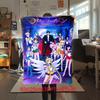 Japanischer Anime niedliches Cartoon-Thema Sailor Moon Tsukino Usagi Decke geeignet für Heimbetten, Sofabezüge, Büro-Nickerchen, Outdoor-Warme Decken O15