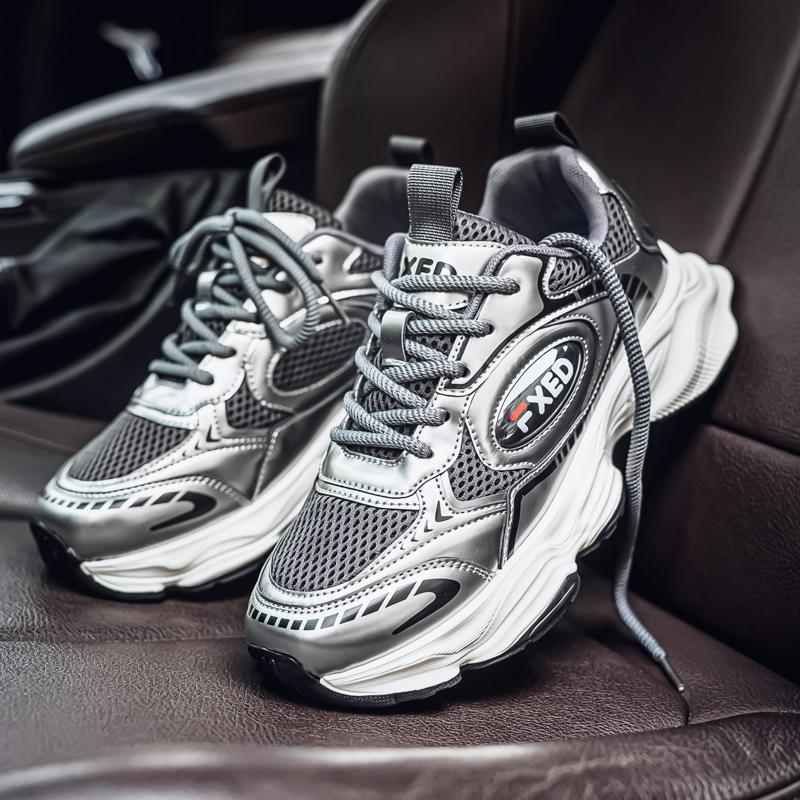 New Fashion Men's Four Seasons Comfortable  Thick Sole Shoes Students Male Boys Trending Soft Sole Breathable Casual Running Sneakers