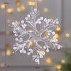 Snowflake Icicle Drop Ornaments Crystal Christmas Tree Transparent Decoration Pendant Christmas Home Decoration Navidad 2023