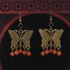 Retro butterfly fringed earrings niche design exotic long temperament high-end earrings women