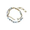 Glass Beaded Double Layer Bracelet For Women With Geometric Design Summer Accessory