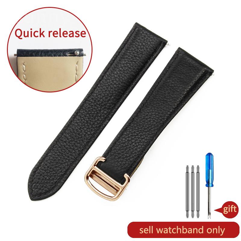 

Ремешок из кожи личи для Cartier TANK SOLO RONDE DE Ремешок из кожи с зернистостью личи 20 23 25 мм Аксессуары для часов 23mm