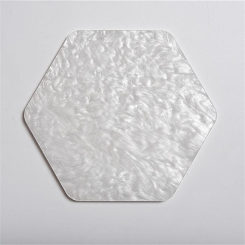 1/2pcs Acrylic Glass Non-slip Mat Gold Foil Waterproof Hotware Heat Insulation Round Tea Coaster Resin Table Mat Tray Posavasos