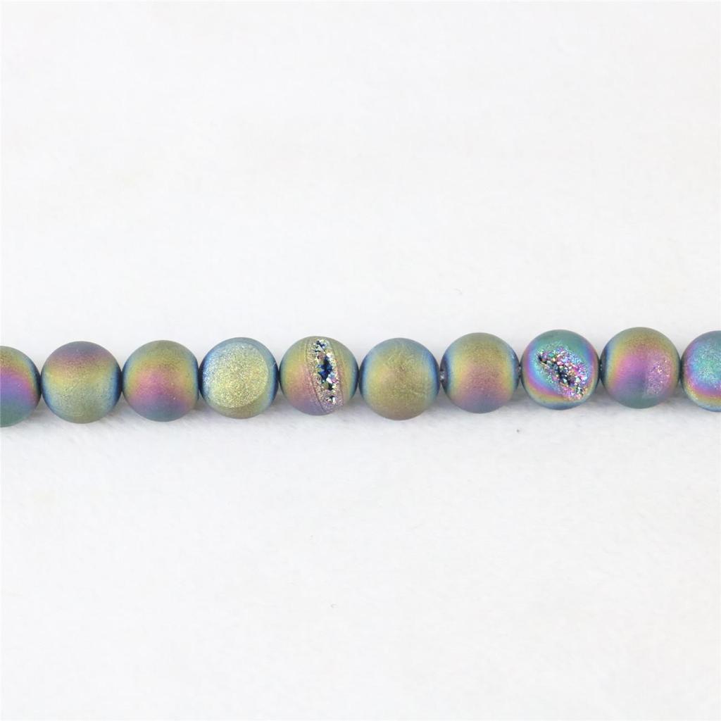 10mm Lila Gold Farbe Runde Kristall Höhle Achate Onyx Lose Perlen Frauen Mädchen Zubehör Teile für Schmuck Machen design