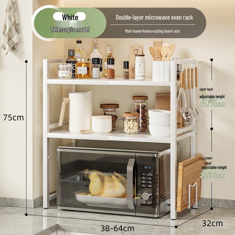 Extendable Kitchen Storage Rack for Microwave & Rice Cooker