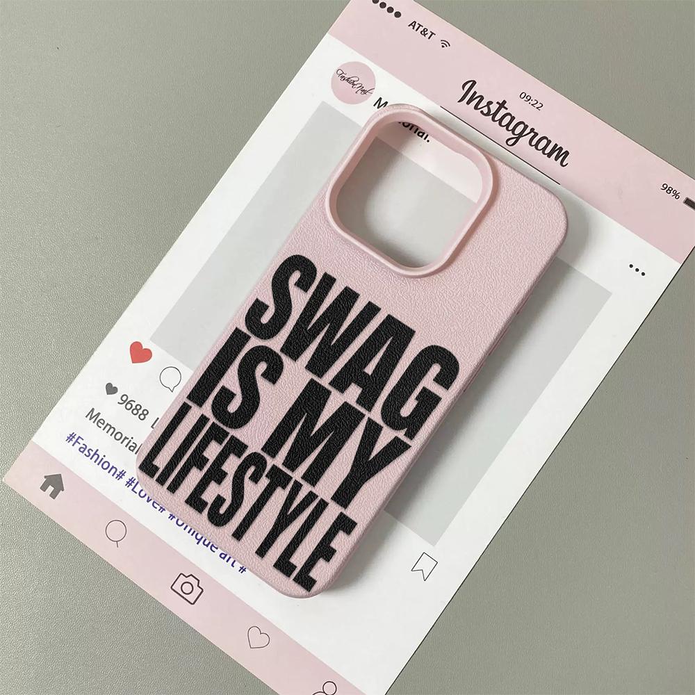 Swag Lifstyle Case For IPhone 17 16 15 14 13 12 11 Pro Max Silicone Leather Cover Iphone 13 15 16 17 Air Pro Max TPU Cover