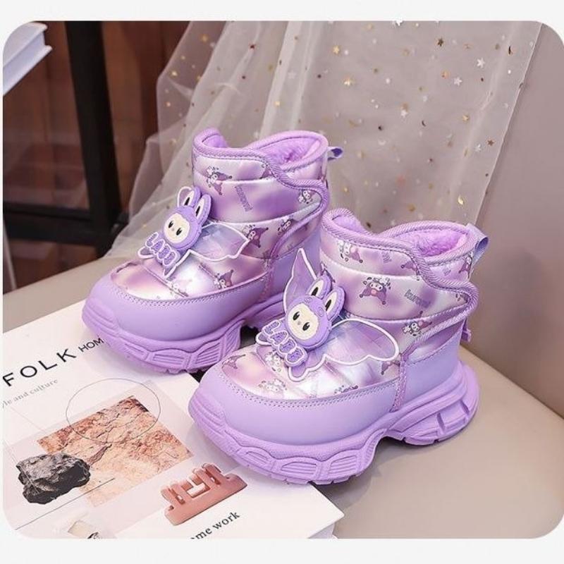 Cute Snow Winter Children's Princess Waterproof and Anti-slip Cotton Shoes for Girls