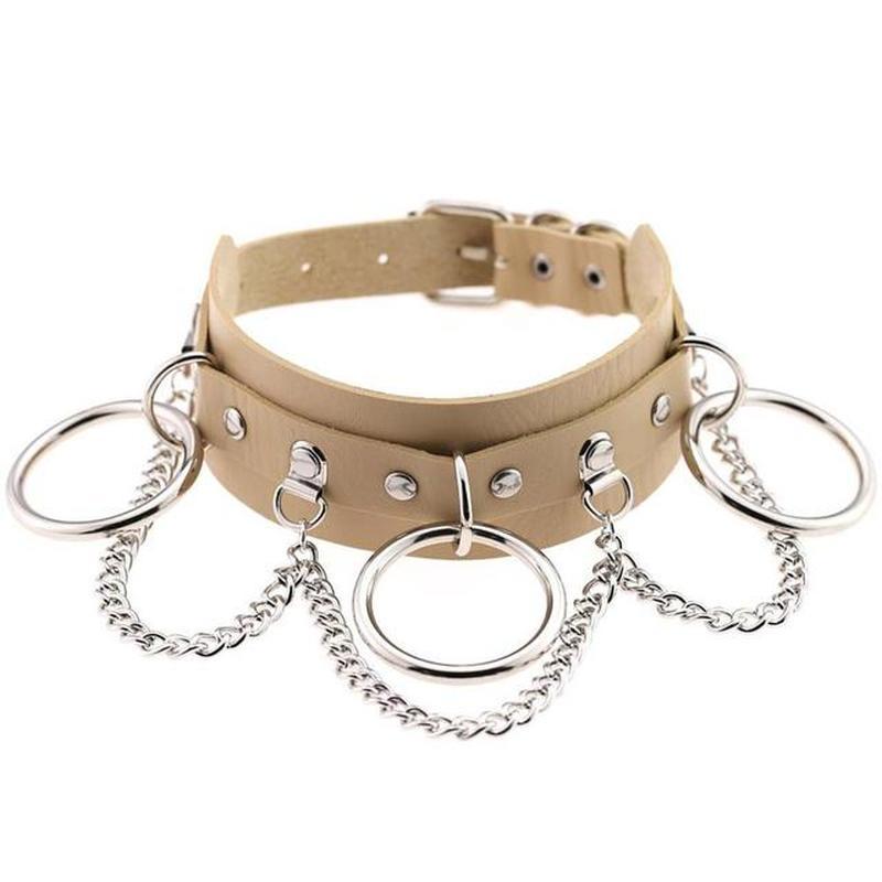 1 Pcs Leather Choker Female Collar for Women Goth Punk Chain Harajuku Necklace Sexy Vegan Chocker Festival Girls Gothic Jewelry