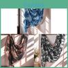 Watercolor Series Cotton Scarf With Satin Print Ethnic Headscarf For Womens Winter Fashion