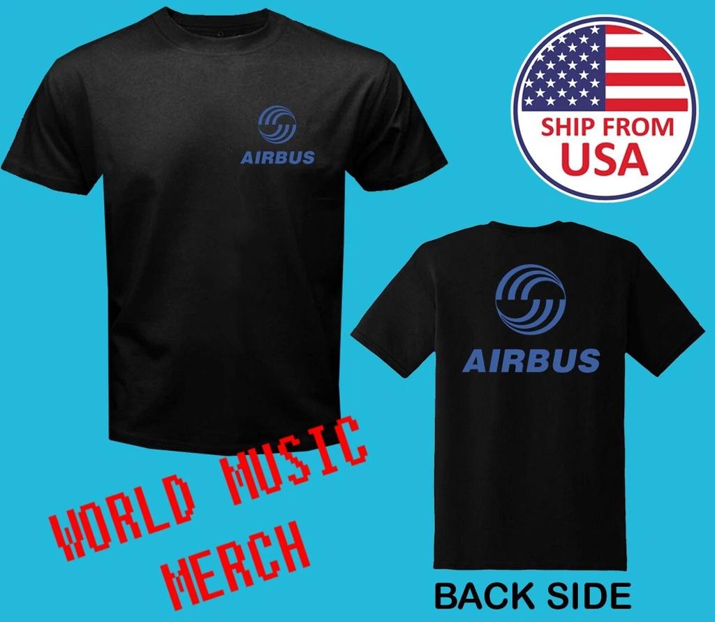 Airbus Air Bus Aircraft Company Men's Black Size S-5XL