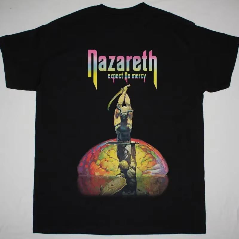 Nazareth Expect No Mercy Cotton Black Unisex T Shirt Suitable for Both Unisex and Women Unisex s T-shirts Y2k Clothes Cheap Clothing XL
