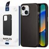 Dux Ducis Naples Hülle für iPhone 14 Plus Lederhülle (kompatibel mit MagSafe) dunkelbraun