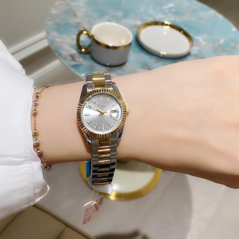 Fashion Ladies Watch Steel Belt Calendar Simple Wind Watch Femininity Personality Quartz Watch
